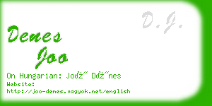 denes joo business card